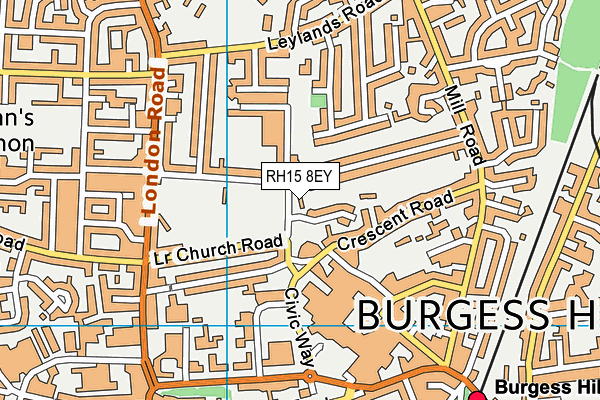 RH15 8EY map - OS VectorMap District (Ordnance Survey)