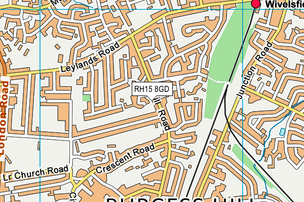 RH15 8GD map - OS VectorMap District (Ordnance Survey)