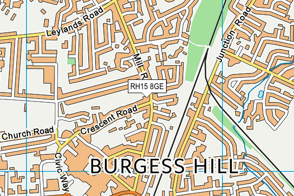 RH15 8GE map - OS VectorMap District (Ordnance Survey)