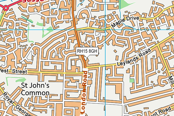 RH15 8GH map - OS VectorMap District (Ordnance Survey)