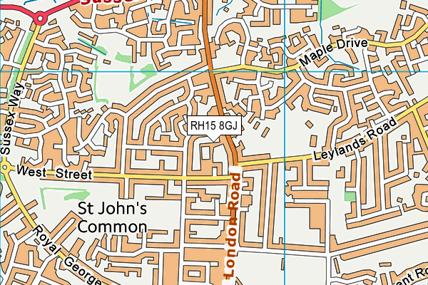 RH15 8GJ map - OS VectorMap District (Ordnance Survey)