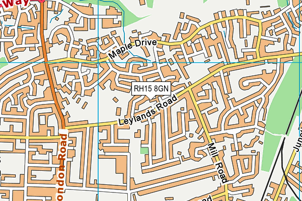 RH15 8GN map - OS VectorMap District (Ordnance Survey)