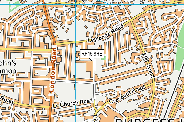 RH15 8HE map - OS VectorMap District (Ordnance Survey)