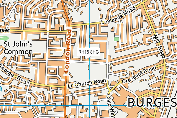RH15 8HG map - OS VectorMap District (Ordnance Survey)
