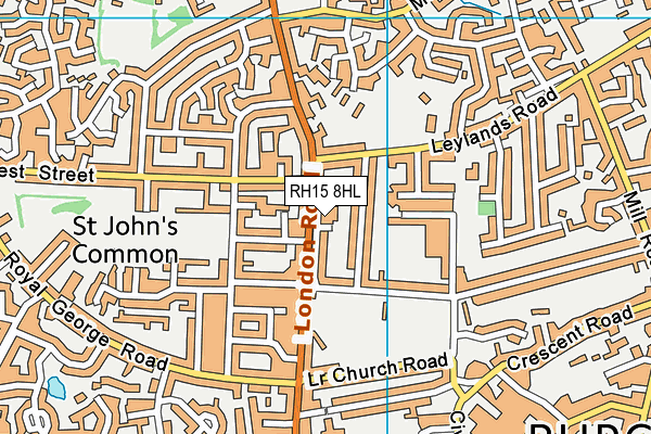 RH15 8HL map - OS VectorMap District (Ordnance Survey)