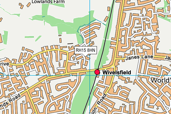 RH15 8HN map - OS VectorMap District (Ordnance Survey)