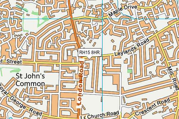 RH15 8HR map - OS VectorMap District (Ordnance Survey)