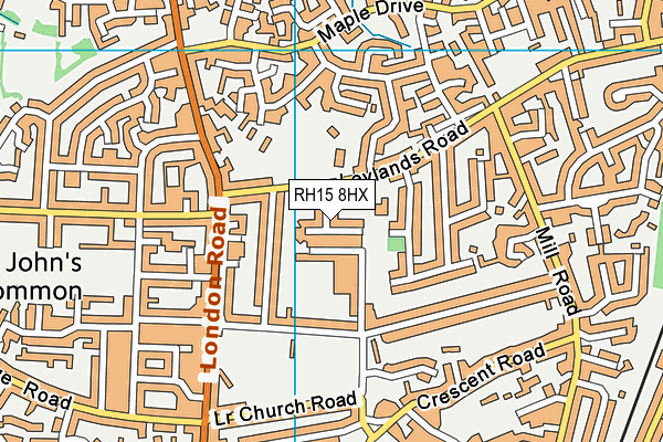 RH15 8HX map - OS VectorMap District (Ordnance Survey)