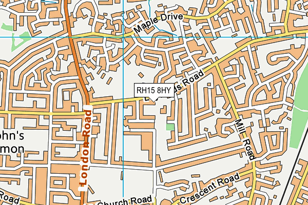 RH15 8HY map - OS VectorMap District (Ordnance Survey)