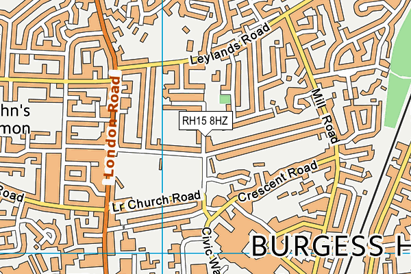 Hambrook School map (RH15 8HZ) - OS VectorMap District (Ordnance Survey)