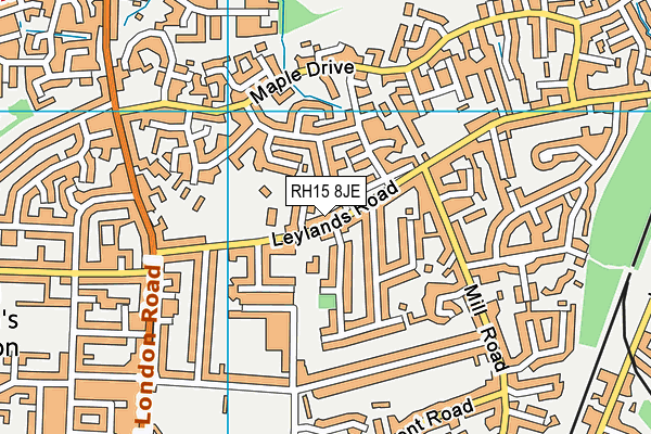 RH15 8JE map - OS VectorMap District (Ordnance Survey)