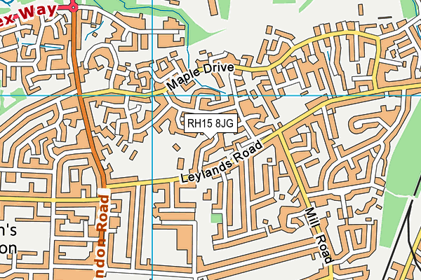 RH15 8JG map - OS VectorMap District (Ordnance Survey)