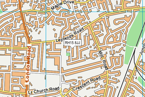 RH15 8JJ map - OS VectorMap District (Ordnance Survey)