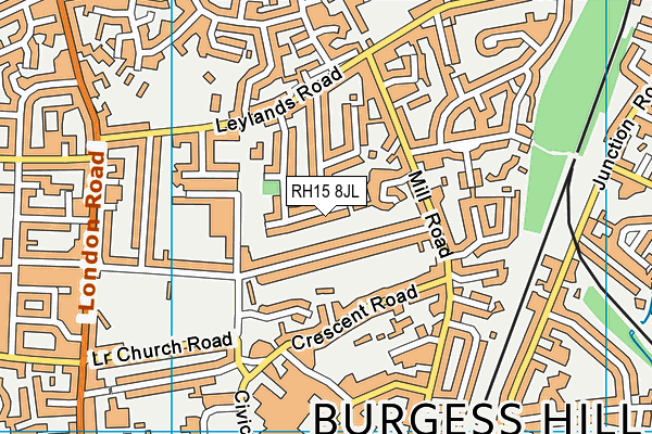 RH15 8JL map - OS VectorMap District (Ordnance Survey)