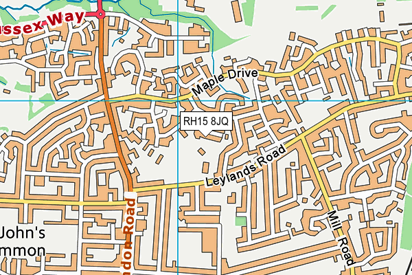 RH15 8JQ map - OS VectorMap District (Ordnance Survey)
