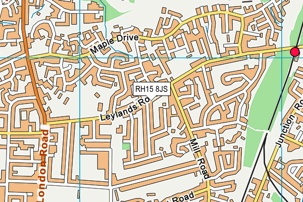 RH15 8JS map - OS VectorMap District (Ordnance Survey)