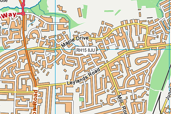 RH15 8JU map - OS VectorMap District (Ordnance Survey)