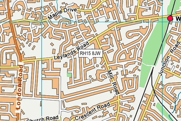 RH15 8JW map - OS VectorMap District (Ordnance Survey)