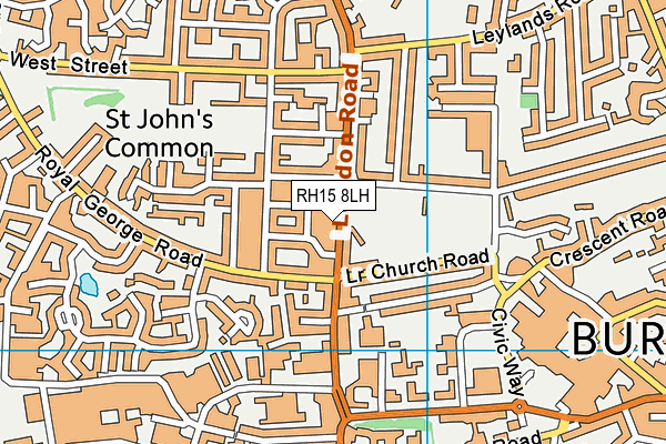 RH15 8LH map - OS VectorMap District (Ordnance Survey)