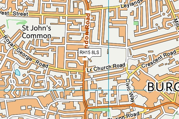 St Johns Park map (RH15 8LS) - OS VectorMap District (Ordnance Survey)