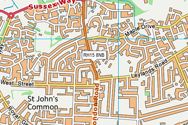 RH15 8NB map - OS VectorMap District (Ordnance Survey)