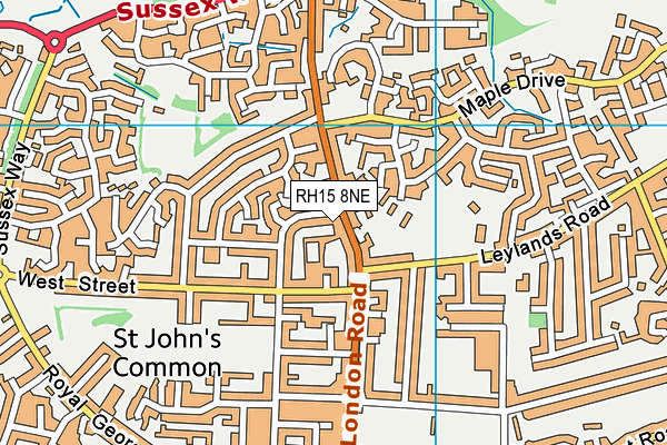 RH15 8NE map - OS VectorMap District (Ordnance Survey)