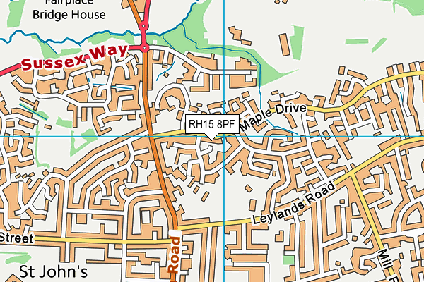 RH15 8PF map - OS VectorMap District (Ordnance Survey)