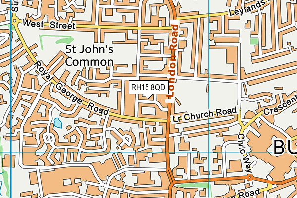 RH15 8QD map - OS VectorMap District (Ordnance Survey)