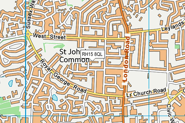 RH15 8QL map - OS VectorMap District (Ordnance Survey)