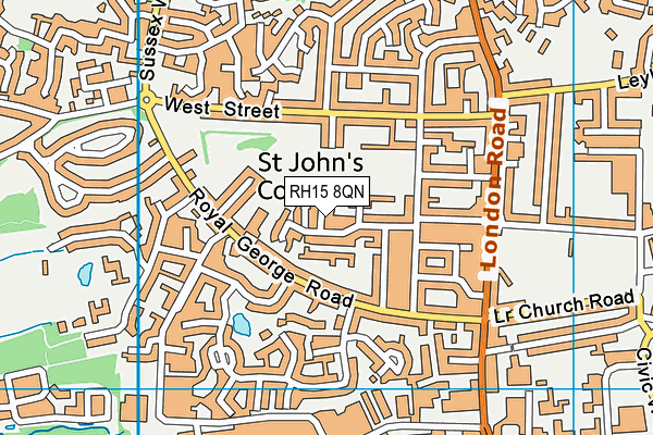 RH15 8QN map - OS VectorMap District (Ordnance Survey)