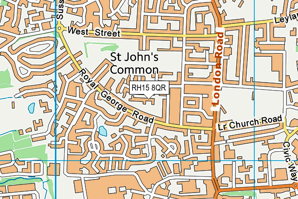 RH15 8QR map - OS VectorMap District (Ordnance Survey)