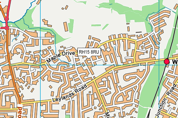 RH15 8RU map - OS VectorMap District (Ordnance Survey)