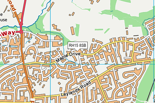 RH15 8SB map - OS VectorMap District (Ordnance Survey)