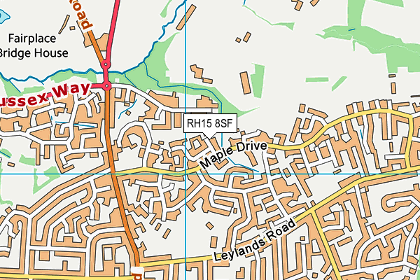 RH15 8SF map - OS VectorMap District (Ordnance Survey)