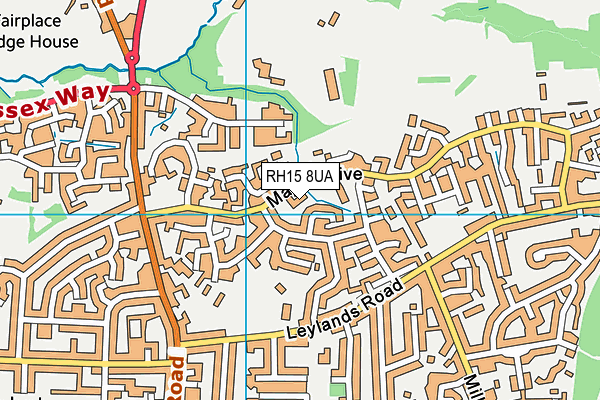 RH15 8UA map - OS VectorMap District (Ordnance Survey)