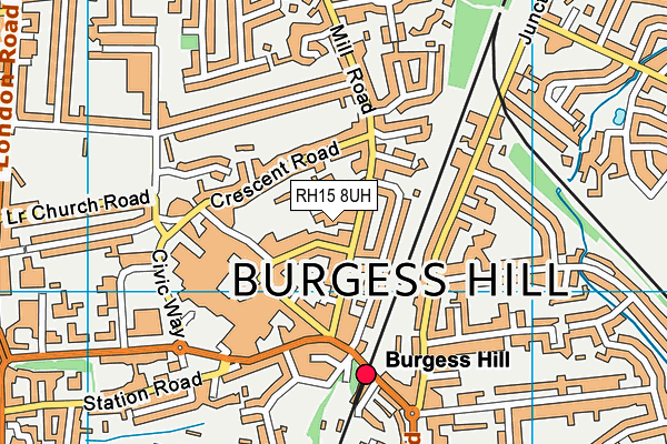 RH15 8UH map - OS VectorMap District (Ordnance Survey)