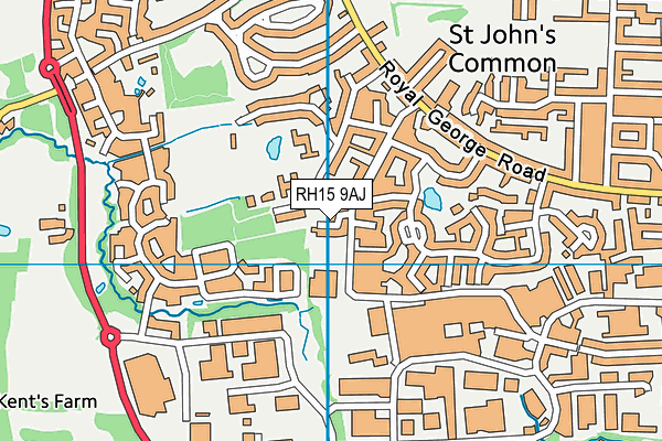RH15 9AJ map - OS VectorMap District (Ordnance Survey)
