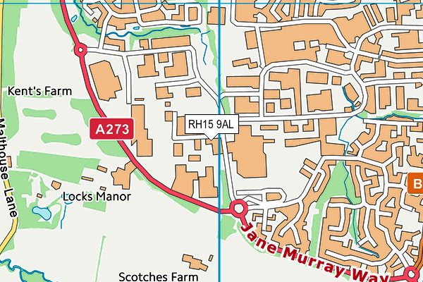 RH15 9AL map - OS VectorMap District (Ordnance Survey)