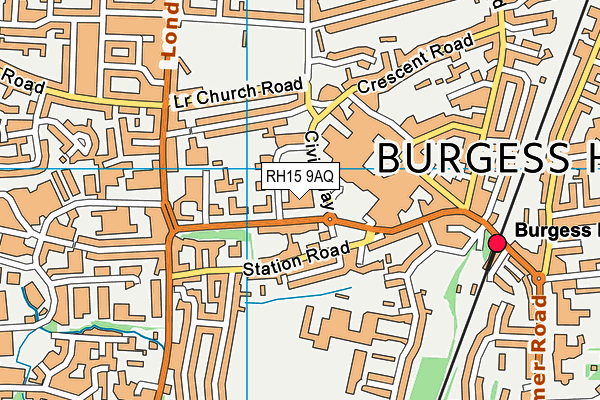 RH15 9AQ map - OS VectorMap District (Ordnance Survey)