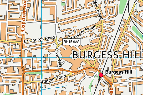 RH15 9AS map - OS VectorMap District (Ordnance Survey)