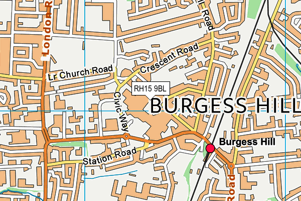 RH15 9BL map - OS VectorMap District (Ordnance Survey)