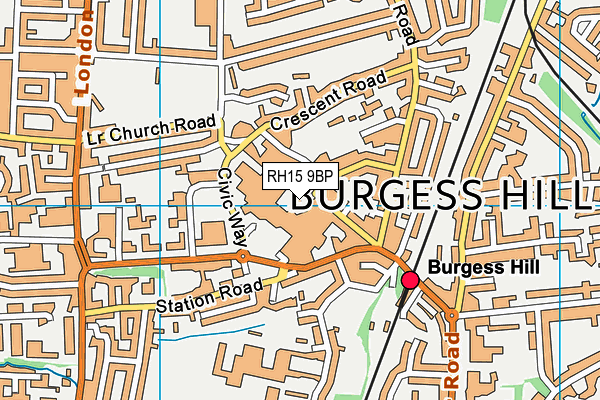 RH15 9BP map - OS VectorMap District (Ordnance Survey)