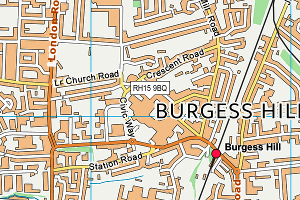 RH15 9BQ map - OS VectorMap District (Ordnance Survey)