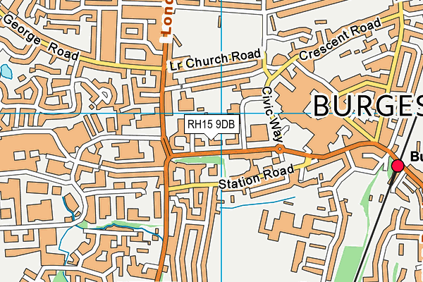 RH15 9DB map - OS VectorMap District (Ordnance Survey)
