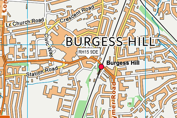 RH15 9DE map - OS VectorMap District (Ordnance Survey)