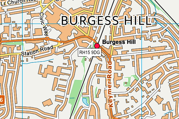 RH15 9DG map - OS VectorMap District (Ordnance Survey)