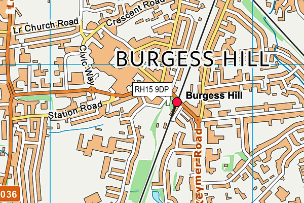 RH15 9DP map - OS VectorMap District (Ordnance Survey)