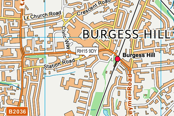 RH15 9DY map - OS VectorMap District (Ordnance Survey)