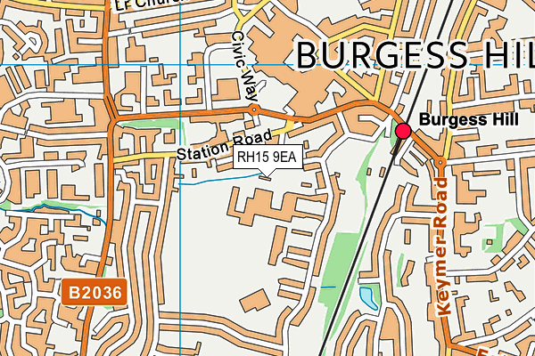 The Burgess Hill Academy map (RH15 9EA) - OS VectorMap District (Ordnance Survey)