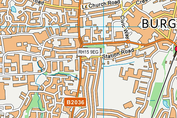 RH15 9EG map - OS VectorMap District (Ordnance Survey)